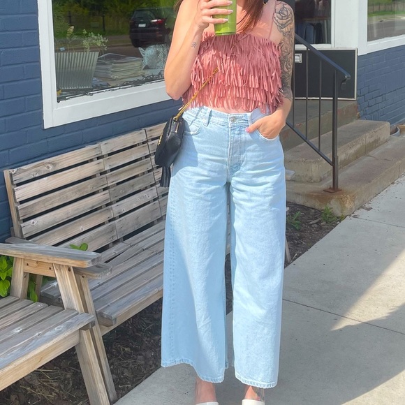 Free People Laundry Crop Wide Leg Jeans - Picture 7 of 7